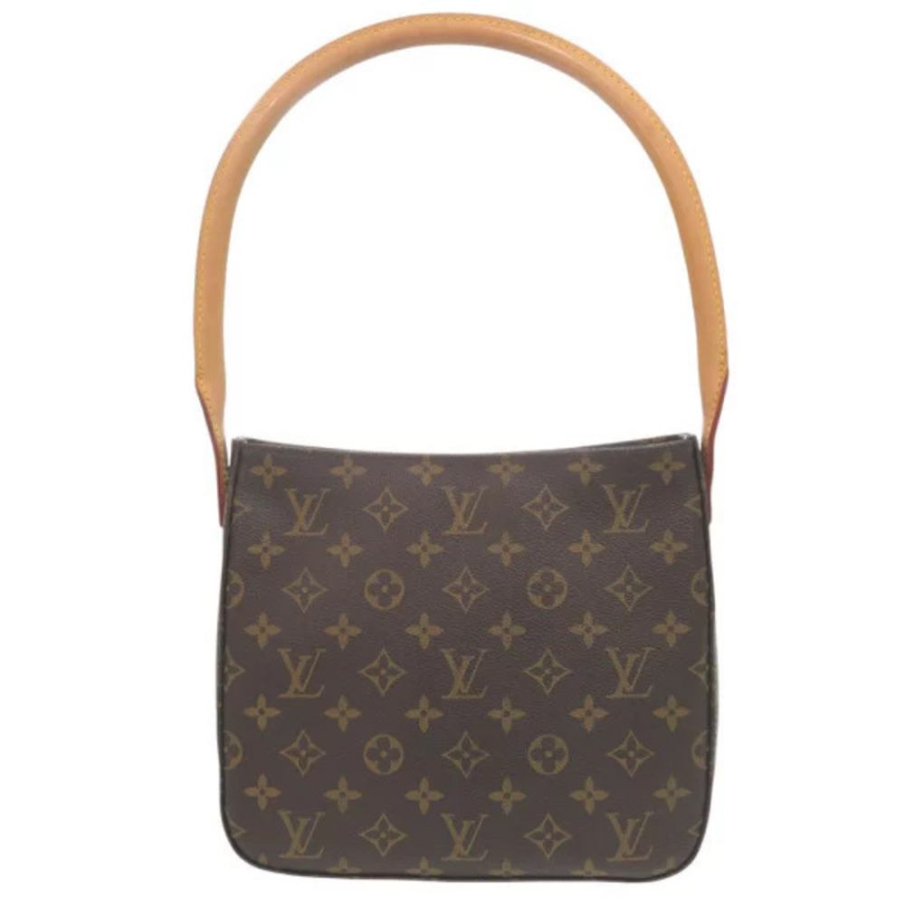 Louis Vuitton leather shoulder canvas brown LV Looping bag Monogram